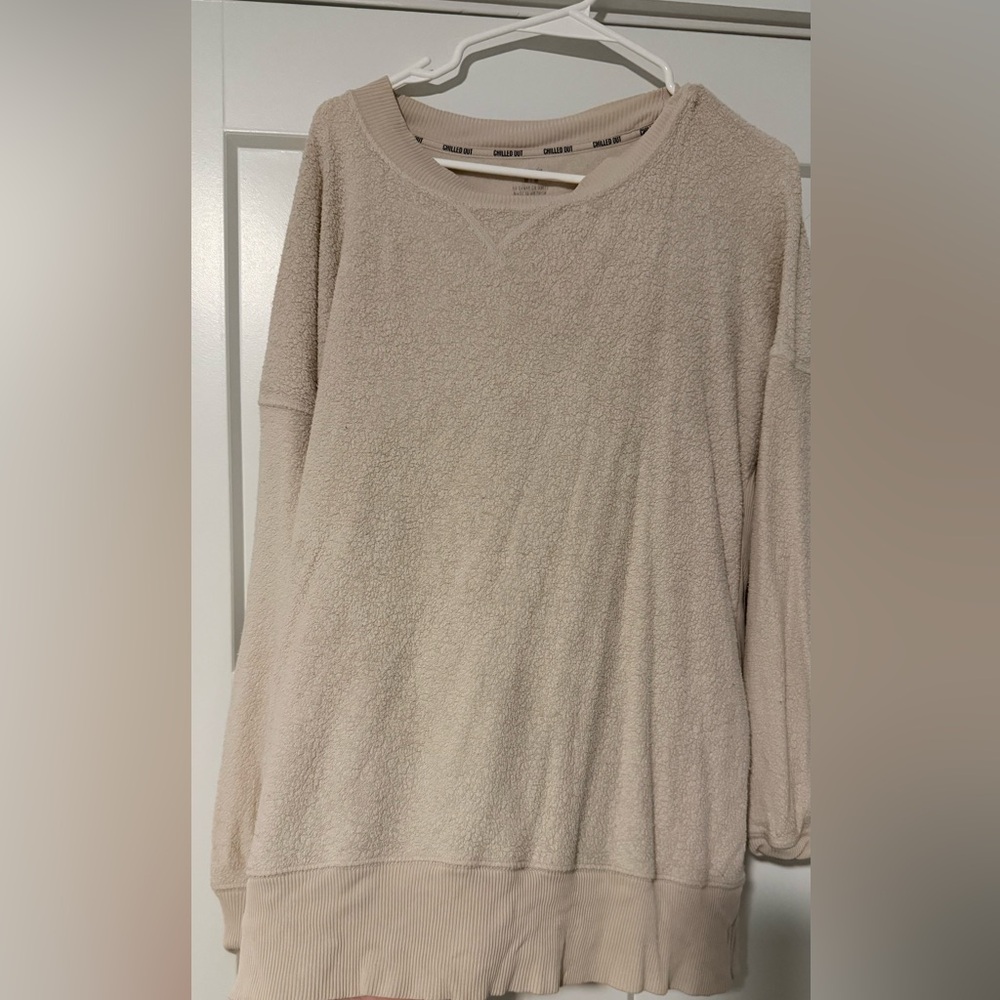 Aerie Chilled Out Textured Oversized Sweatshirt